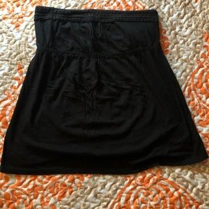 Black embroidered sleeveless top